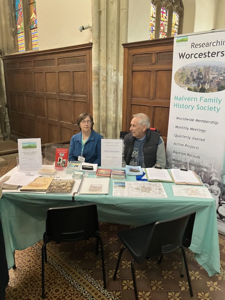 MFHS stand in St Lawrence's church