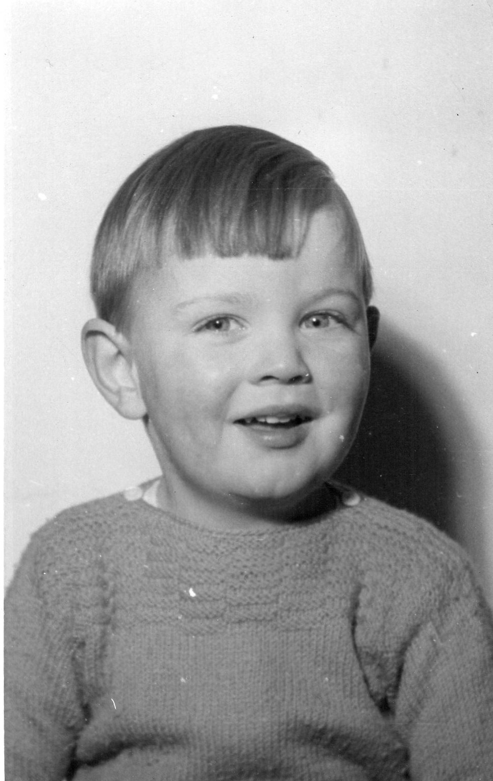 Young Brian Symonds, now chairman of Malvern Family History Society