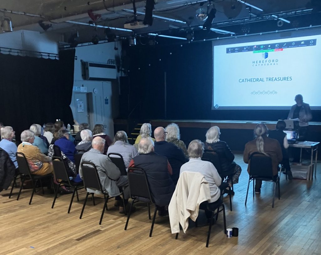 An MFHS Meeting at the Cube - showing the hall